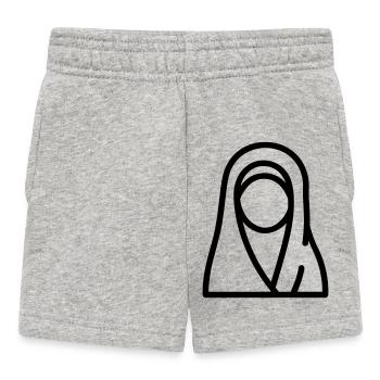 Muslimische Frau - Baby Shorts - Grau meliert - Vorne