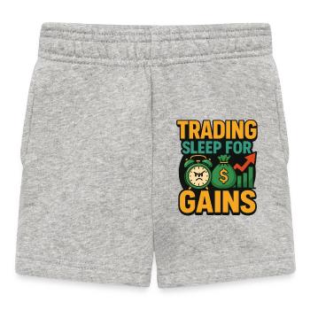 Échanger le sommeil contre des gains, investir - Short Bébé - gris chiné - Devant