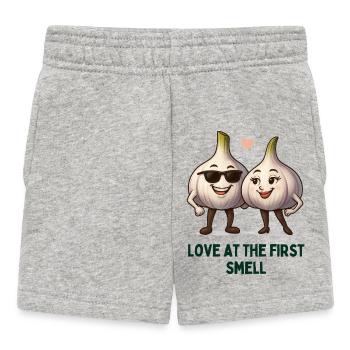 Knoblauch paar Liebe beim ersten Duft karikatur  - Baby Shorts - Grau meliert - Vorne