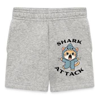 Shark Attack - Attaque de requin - Short Bébé - gris chiné - Devant