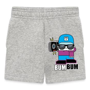 BoomBox Buddy Retro Tee - Baby Shorts - heather grey - Front