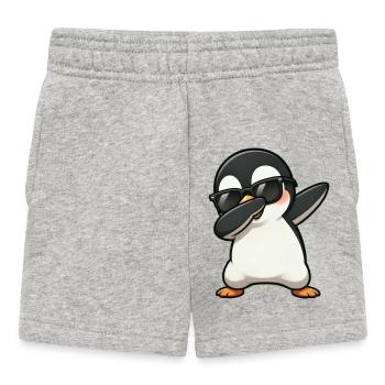 Dabbing Pinguin - Baby Shorts - Grau meliert - Vorne