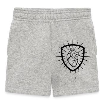 Contour anatomique des armoiries du cœur - Short Bébé - gris chiné - Devant