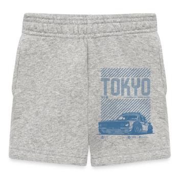Course de rue au néon de Tokyo - Short Bébé - gris chiné - Devant