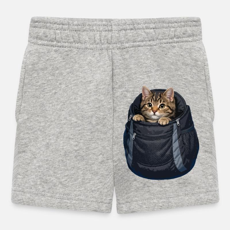 Katze im Sack - Baby Shorts - Grau meliert