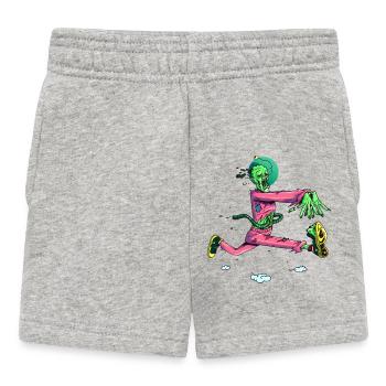 Zombie Runner Neon Pop - Baby Shorts - heather grey - Front