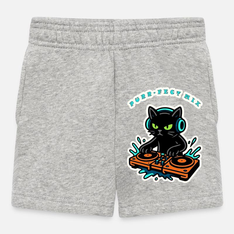 Purrfect Mix Kitty DJ - Short Bébé - gris chiné