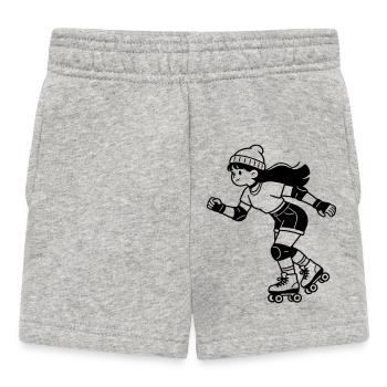 Patins à roulettes - Short Bébé - gris chiné - Devant