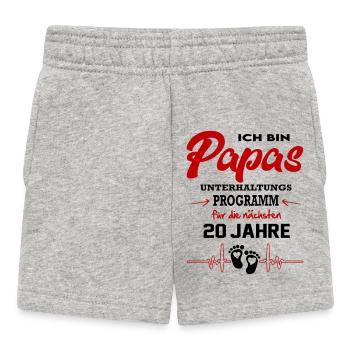 Papas Unterhaltungsprogramm Strampler Säugling - Baby Shorts - Grau meliert - Vorne