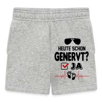 Nerven liegen blank Babygenerve Schreien Baby - Baby Shorts - Grau meliert - Vorne