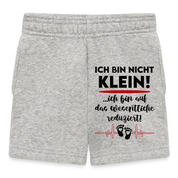Ich bin nicht klein Reduziert Baby Säugling - Baby Shorts - Grau meliert - Vorne