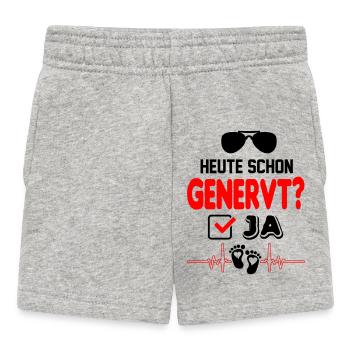 Nerven liegen blank Babygenerve Babysprüche - Baby Shorts - Grau meliert - Vorne