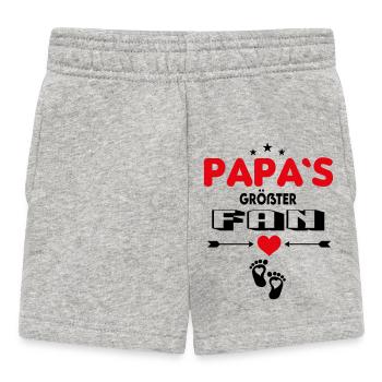 Bester Papa Größter Fan Babysprüche Familie - Baby Shorts - Grau meliert - Vorne