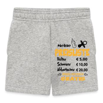 Preisliste für das Baby Windel wechseln - Baby Shorts - Grau meliert - Vorne