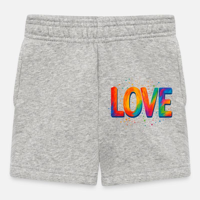 AMOUR - Short Bébé - gris chiné