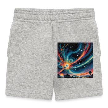 a little bit in space - Baby Shorts - Grau meliert - Vorne