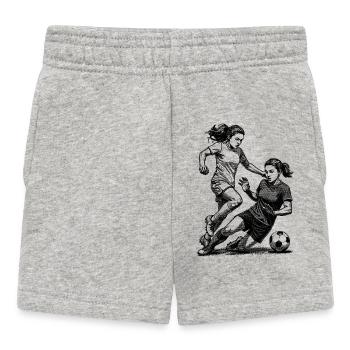Duel on the pitch! Shirt for female footballers. - Baby Shorts - heather grey - Front