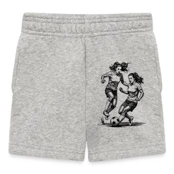 Frauenmannschaft-Style! T-Shirt im Frauenfußball. - Baby Shorts - Grau meliert - Vorne