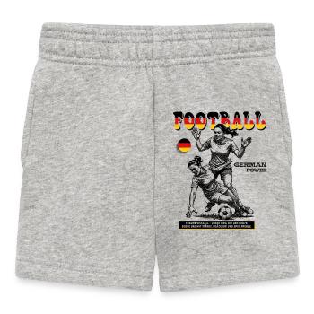Deutsches Frauenfußball Shirt: Kampfgeist gezeigt - Baby Shorts - Grau meliert - Vorne