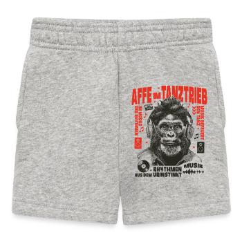 Gorilla Vibes Shirt: Glasses & Headphone Look - Baby Shorts - heather grey - Front