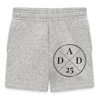 Dad 25 Baby Vater Vatertag Geschenk Papa 2025 - Baby Shorts - Grau meliert - Vorne