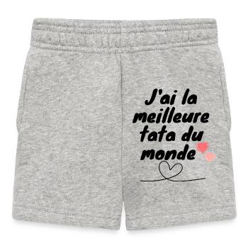 j'ai la meilleure tata du monde - Short Bébé - gris chiné - Devant