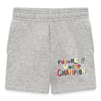 Future World Champion Table Tennis Shirts for Kids - Baby Shorts - heather grey - Front