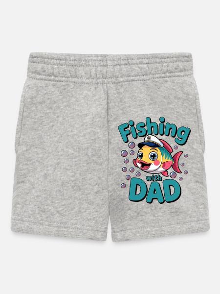 Pêche Pêche avec papa - Short Bébé - gris chiné
