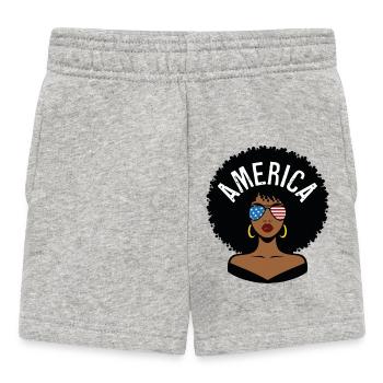 Amérique Afro - Short Bébé - gris chiné - Devant