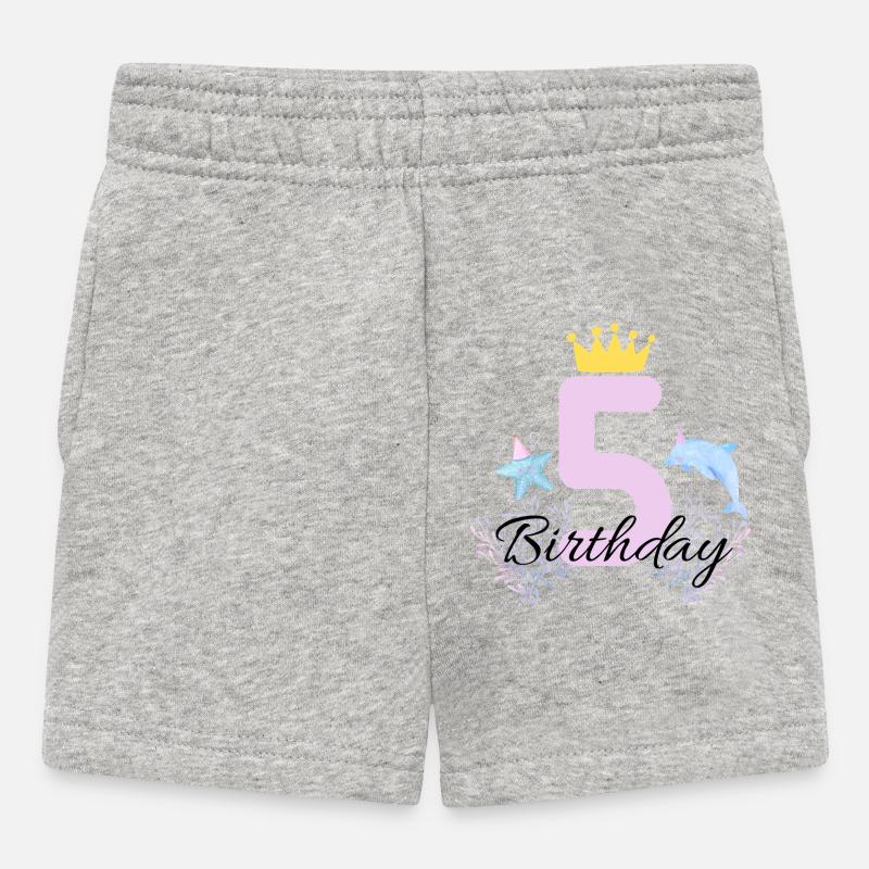 Chemise d’anniversaire - Short Bébé - gris chiné