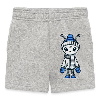 alien comic - Baby Shorts - Grau meliert - Vorne