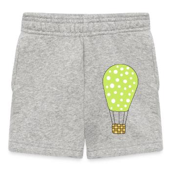 Montgolfière verte - Short Bébé - gris chiné - Devant