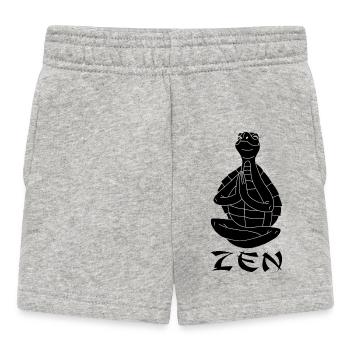 Yogi Schildkröte (Schwarz) - Baby Shorts - Grau meliert - Vorne