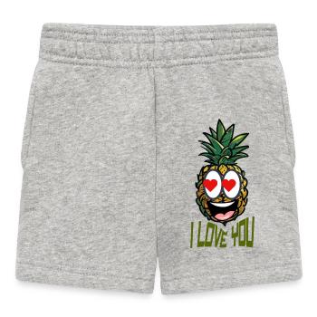 ICH LIEBE DICH - Baby Shorts - Grau meliert - Vorne