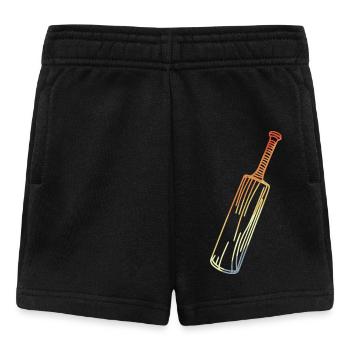 Croquis de batte de cricket vintage - Short Bébé - noir - Devant