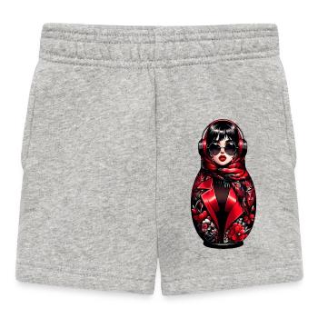  Russian Matroschka Musik Russland Russische - Baby Shorts - Grau meliert - Vorne