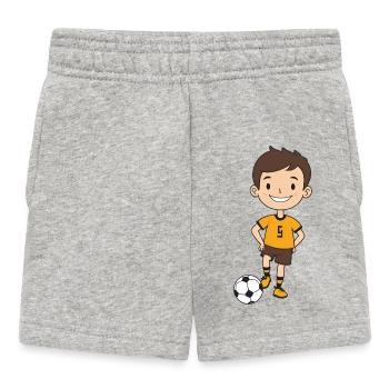Kicker boy en maillot orange - Short Bébé - gris chiné - Devant