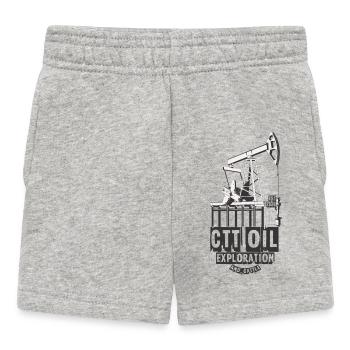 Vintage Ölfeld-Exploration Grafik - Baby Shorts - Grau meliert - Vorne