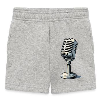 Look de scène de micro vintage - Short Bébé - gris chiné - Devant