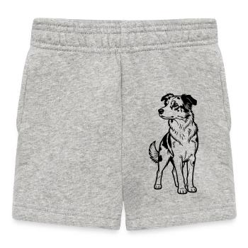 Australischer Schäferhund - Baby Shorts - Grau meliert - Vorne