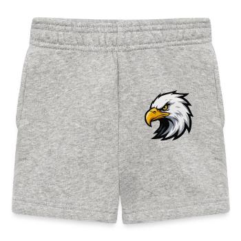 Adlerkopf Cartoon Logo-Stil - Baby Shorts - Grau meliert - Vorne