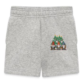 Xmas Christmas Christmas Child Kids Gnome - Baby Shorts - heather grey - Front