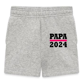Papa 2024 - Baby Shorts - heather grey - Front