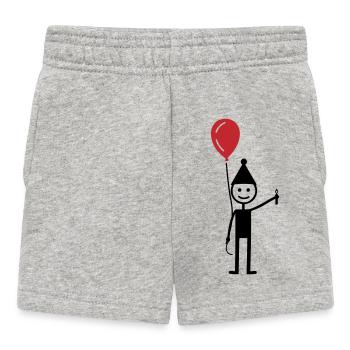 Geburtstag Ballon - Baby Shorts - Grau meliert - Vorne