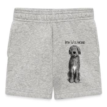 Lustiger Irischer Wolfshund - Baby Shorts - Grau meliert - Vorne