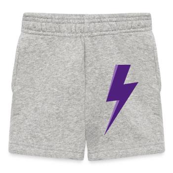 Purple Lightning - Baby Shorts - heather grey - Front
