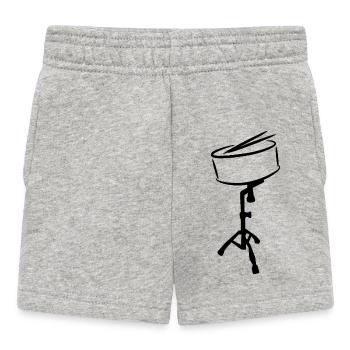 side drum - Baby Shorts - heather grey - Front