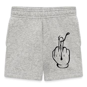 Pour une vraie paix et tranquillité au bord de l’eau ! - Chemise de pêcheur ! - Short Bébé - gris chiné - Devant