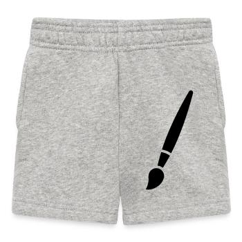 Pinceau, peinture, symbole artistique - Short Bébé - gris chiné - Devant