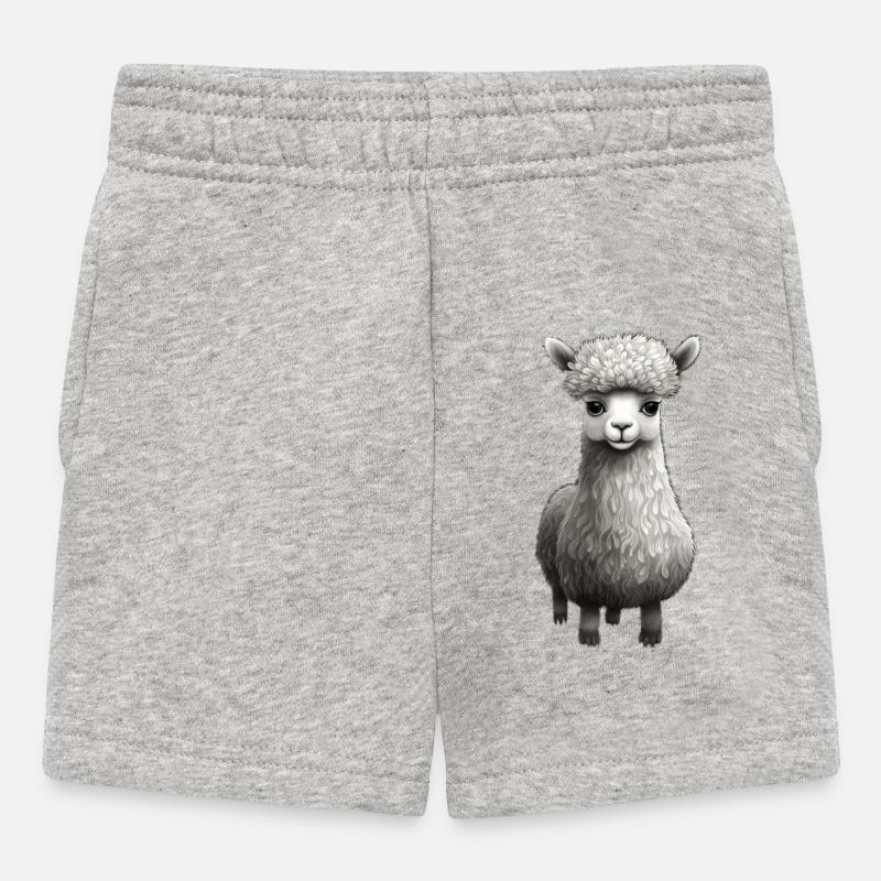 Alpaga doux - Short Bébé - gris chiné